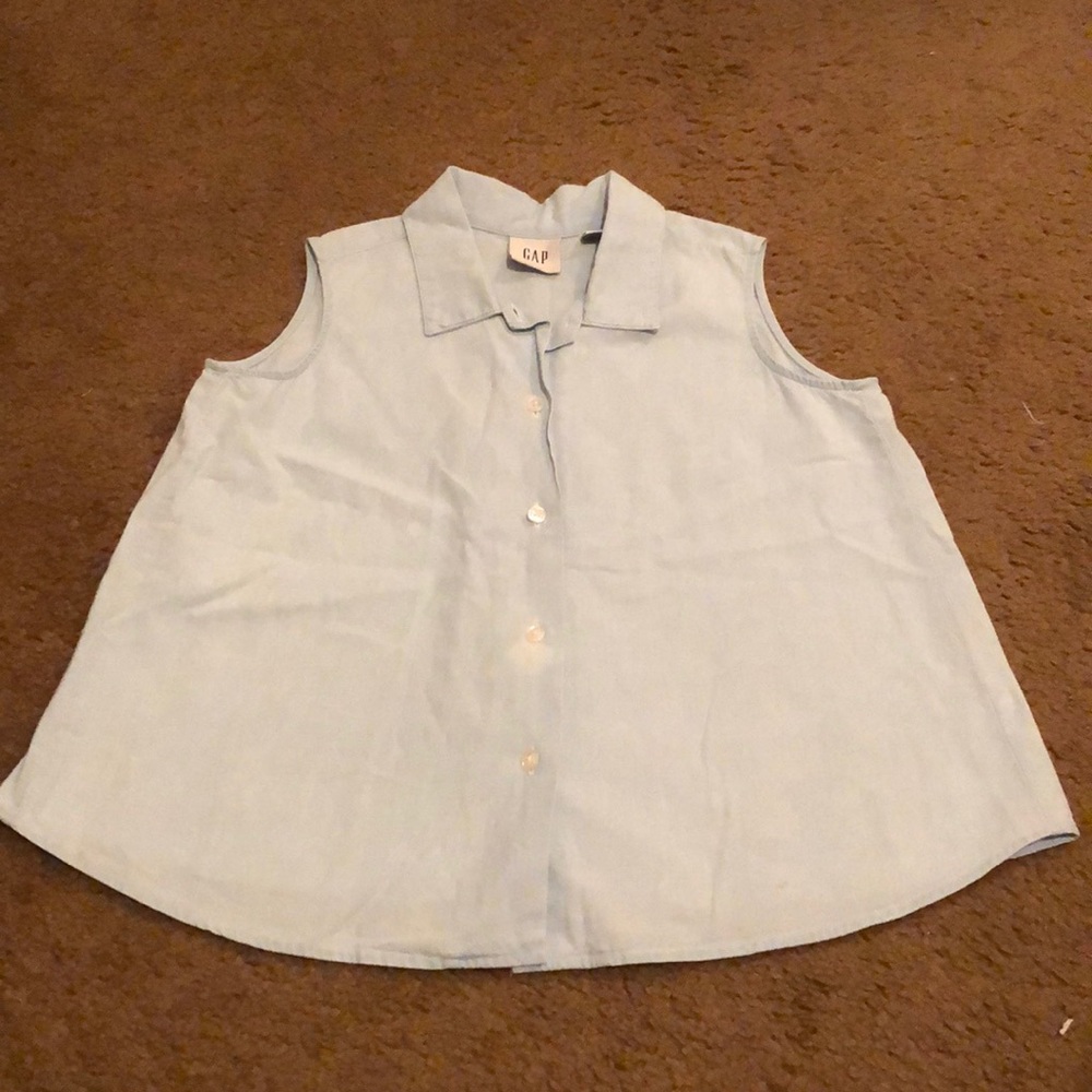 GAP Light Blue Denim Top Girls S